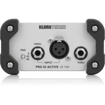 Active DI box Klark Teknik DI 10A 1-channel with 48V phantom power