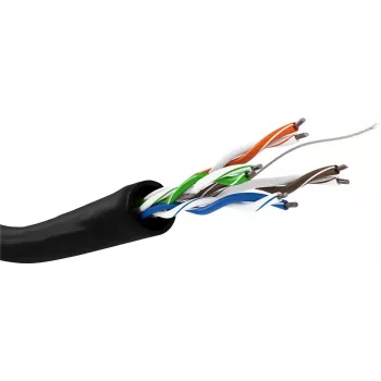 Network Cable Goobay CAT 5e U/UTP 100m Black