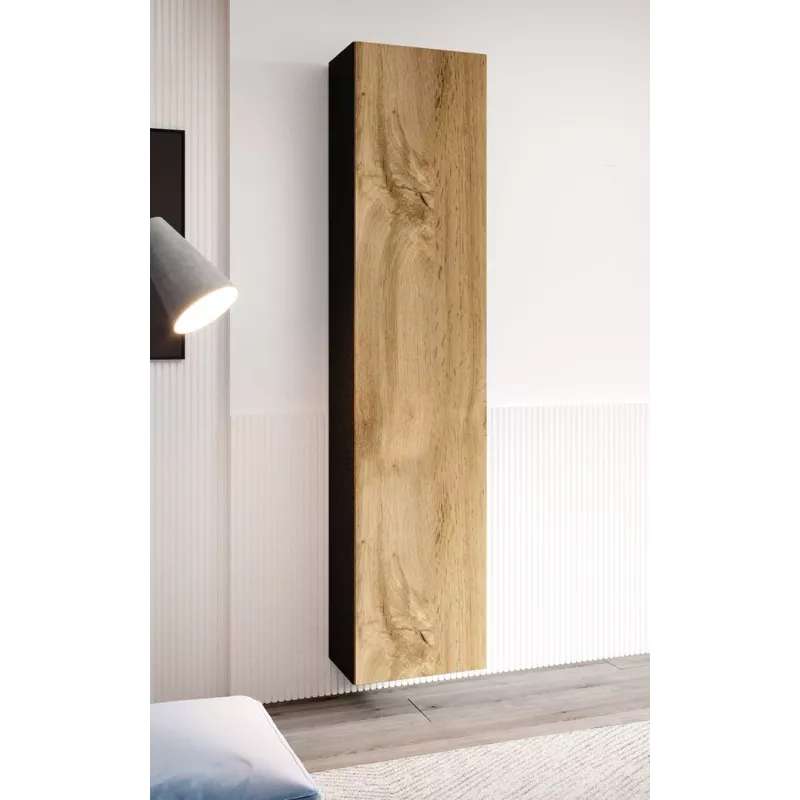 Cama living room cabinet set VIGO 9 black/wotan oak