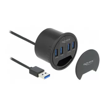 USB Hub DeLOCK 64153 Type-A 5000 Mbit/s Black