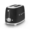 Toaster Smeg 50's Style TSF01BLMEU 2 Slice Black Stainless Steel