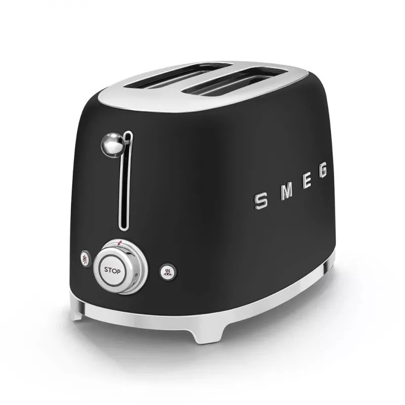 Toaster Smeg 50's Style TSF01BLMEU 2 Slice Black Stainless Steel