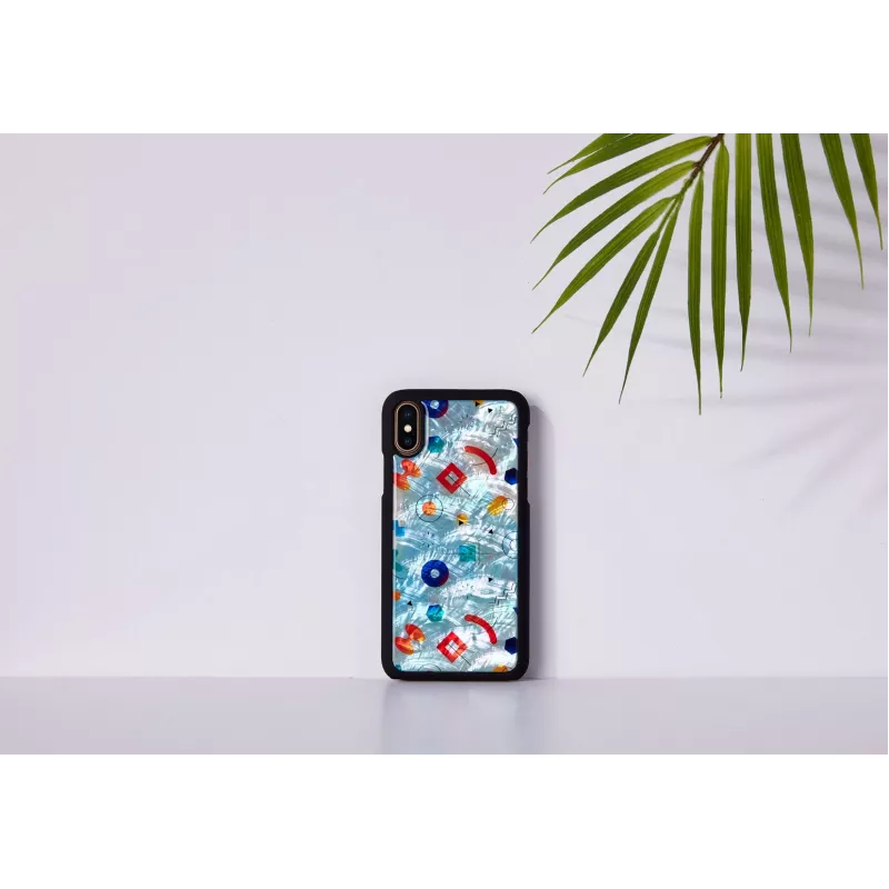 Smartphone case iKins for iPhone XS / XS Max black rock design, protective back cover
