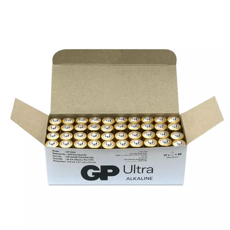 Alkaline batteries GP Battery LR6 AA 40 pcs (model 15AU21-S2)
