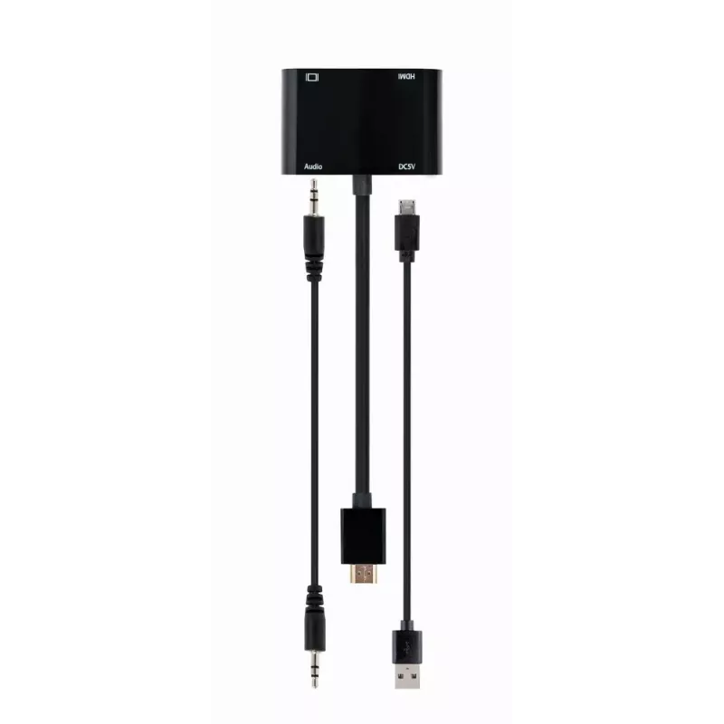 HDMI to VGA adapter GEMBIRD A-HDMIM-HDMIFVGAF-01, HDMI male to VGA output, 0.15 m, black