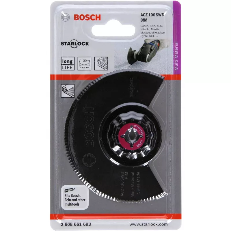 Bosch ACZ 100 SWB Blades for Multi-Tools Compatibility Bosch GOP 10 8 V LI GOP 250 CE Professional PMF 10 8 LI PMF 180 E Fein Multimaster FMM 250