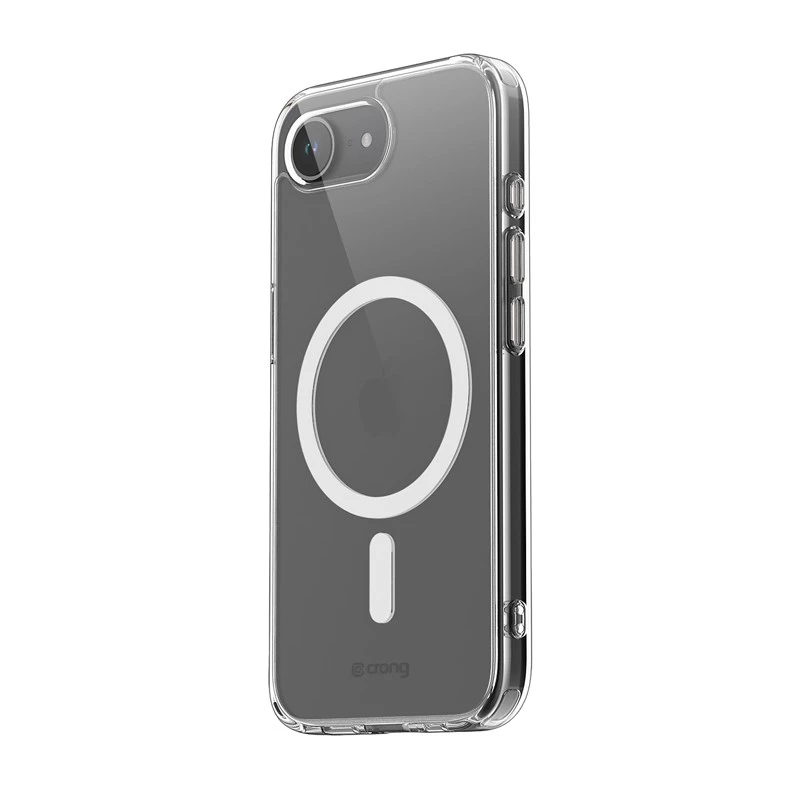 Crong transparent MagSafe case for iPhone 16e — clear protective shell, MagSafe compatible