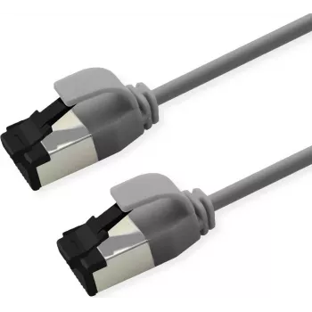 ROLINE S/FTP Patch Cable Cat.8.1, Slim, PoE, Grey, 1,5m (21.15.3404)