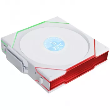 120mm case fan Lian Li 12RTLLCD1W1W ARGB Wireless LCD White
