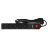EnerGenie SPF5-C-5 surge protector 5 AC outlet(s) 250 V 1.5 m Black