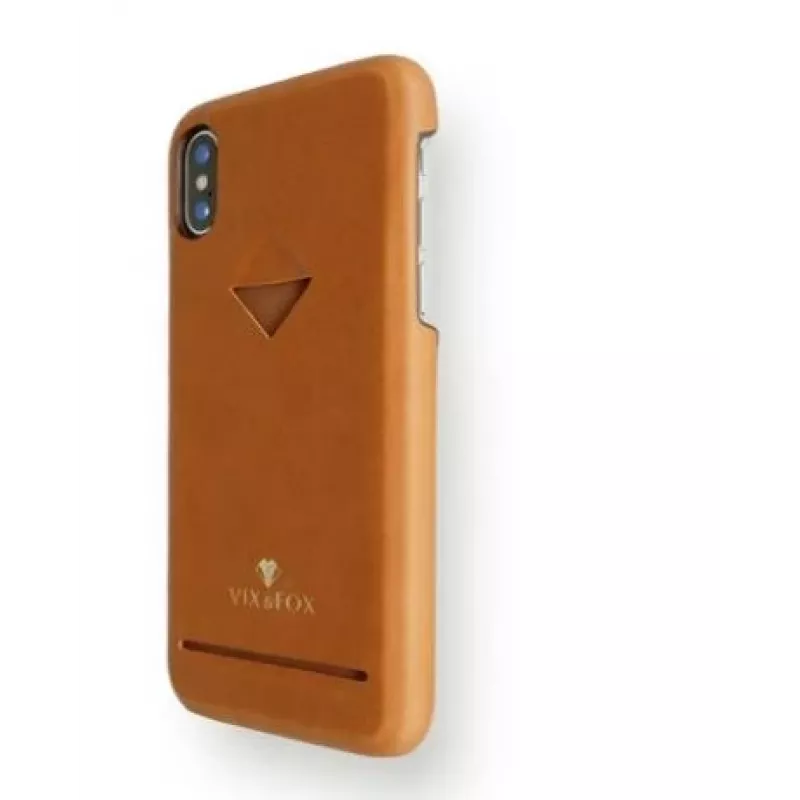 Card Slot Back Shell VixFox for Samsung S9 — caramel brown, rear cover with card pocket