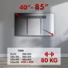 Wall TV mount MACLEAN MC-123 extra slim, VESA 400x400 mm, for flat-panel TVs up to 80 kg