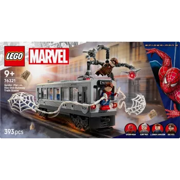 Construction toy LEGO Marvel Super Heroes 76321 Spider-Man Doc Ock Subway Showdown playset, 393 pieces, 4 minifigures, age 9+