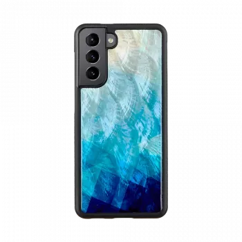 Protective phone case iKins for Samsung Galaxy S21 in Blue Lake Black