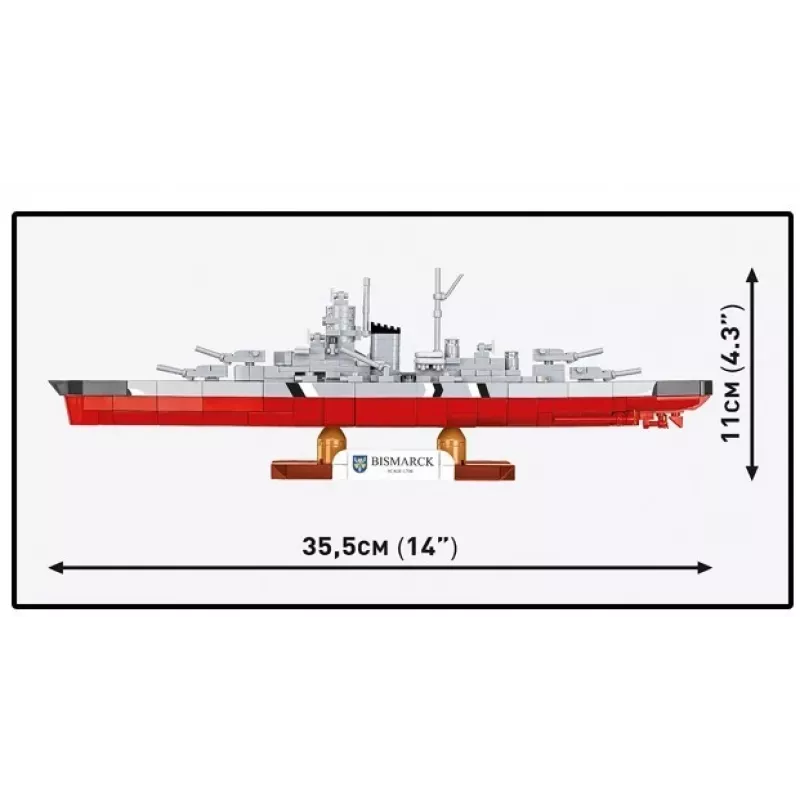 Construction set Cobi Battleship Bismarck model, 590 pieces