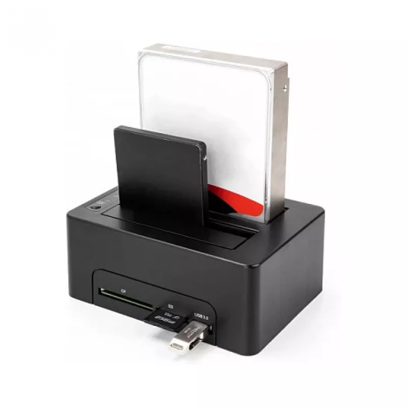 DeLOCK USB Dual Docking Station for 2 x SATA HDD SSD Clone Function Card Reader