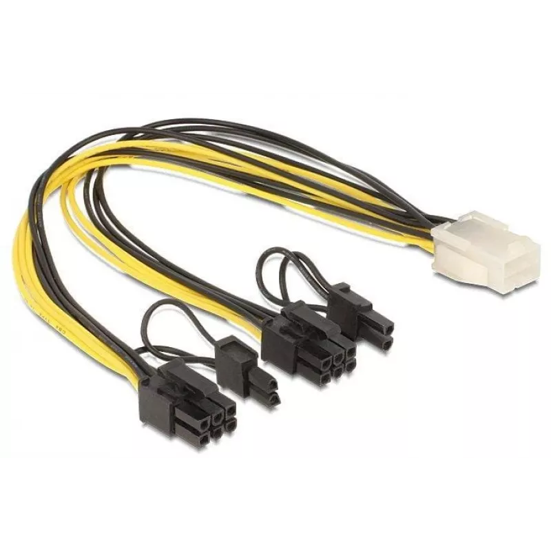 DeLOCK 83433 internal power cable 0.3 m PCI-E 6+2 pin 6-pin