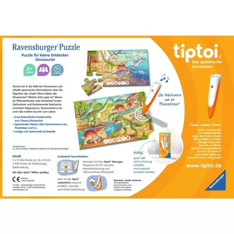 tiptoi Puzzle for young explorers: dinosaurs