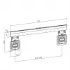 Maclean MC-481 Ultra Flat Slim TV wall mount Bracket Holder for 37-80 Flat Curved up to 75kg Max. VESA 600x400 Universal TV Mount Holde