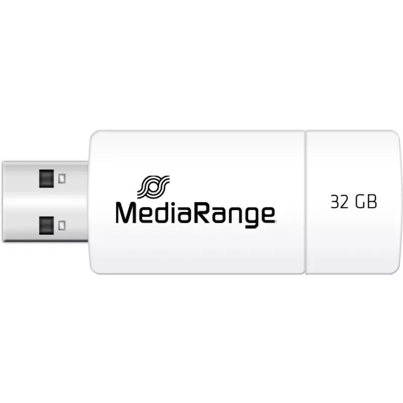 MediaRange - USB Flash Drive - 32GB - USB2.0 - White, Green (MR973)