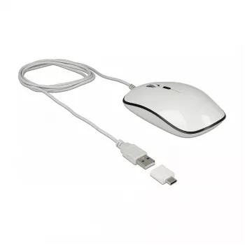 Mouse DeLOCK 12532 Office Ambidextrous USB Type-A Optical 3200 DPI