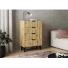 SCANDI 4S SLIM OAK ARTISAN CHEST OF DRAWERS