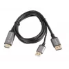 HDMI(M)->DISPLAYPORT(M) CABLE 1M 4K BLACK LANBERG