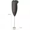 Clatronic MS 3089 Battery-Powered Milk Frother, Black/Stainless Steel