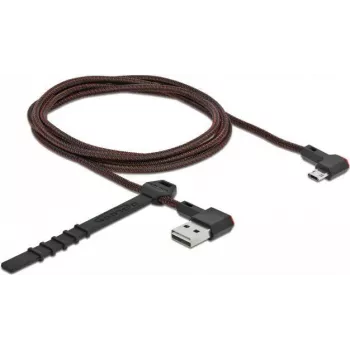 USB Cable DeLOCK EASY-USB 2.0 Type-A to Micro-B Male Angled 1.5m Black