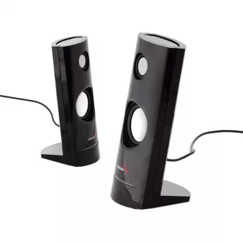 2-way wired PC speaker Audiocore AC860, 2.0 channels, 4 W RMS, USB power, 3.5 mm input, black