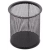 Pencil case Forpus, round, black, empty, perforated metal 1005-014