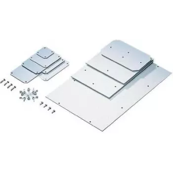 Mounting plate Rittal PK 9550.000 — steel, grey, 331×220 mm, 1.25 kg (pack of 4)