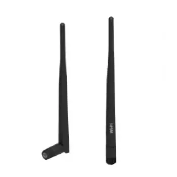 Network antenna TELTONIKA PR1URF51, 5 dBi, 2.4–2.4835 GHz, RP‑SMA male, 50 Ω, linear polarization, 195 mm, black
