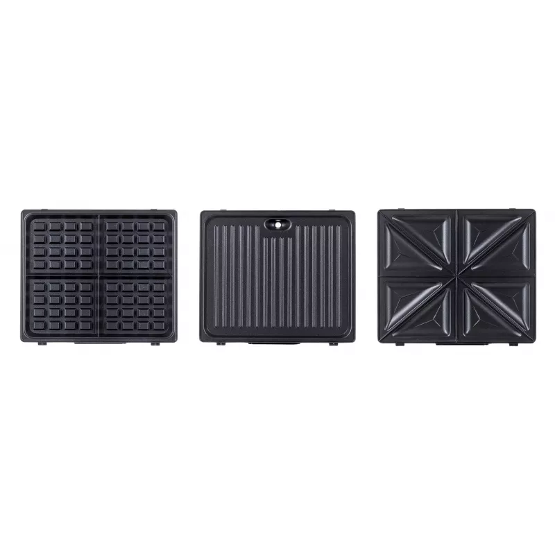 Ravanson OP-7050 3-in-1 Sandwich Maker, 1200 W, Black/Silver