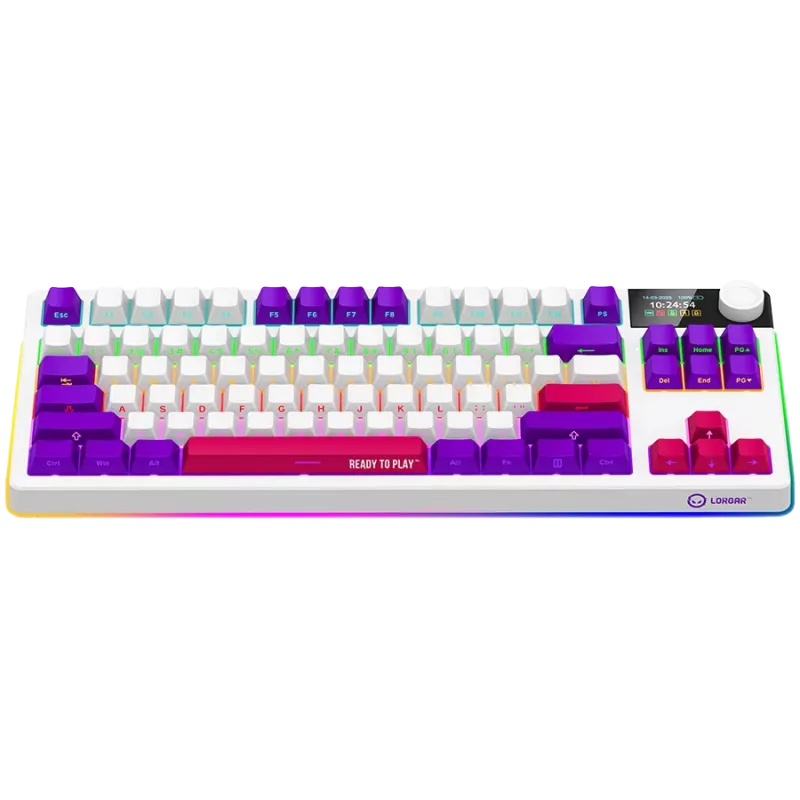 LORGAR KBP70TKLW, Wireless TKL Mechanical Gaming Keyboard Pro, White, EN layout
