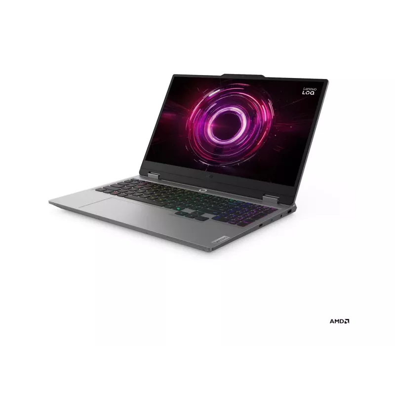 Laptop Lenovo LOQ Ryzen 5, 15.6 inch FHD IPS 144Hz, 16GB RAM, 512GB SSD, NVIDIA RTX 5050 8GB, Windows 11 Home (Luna Grey)