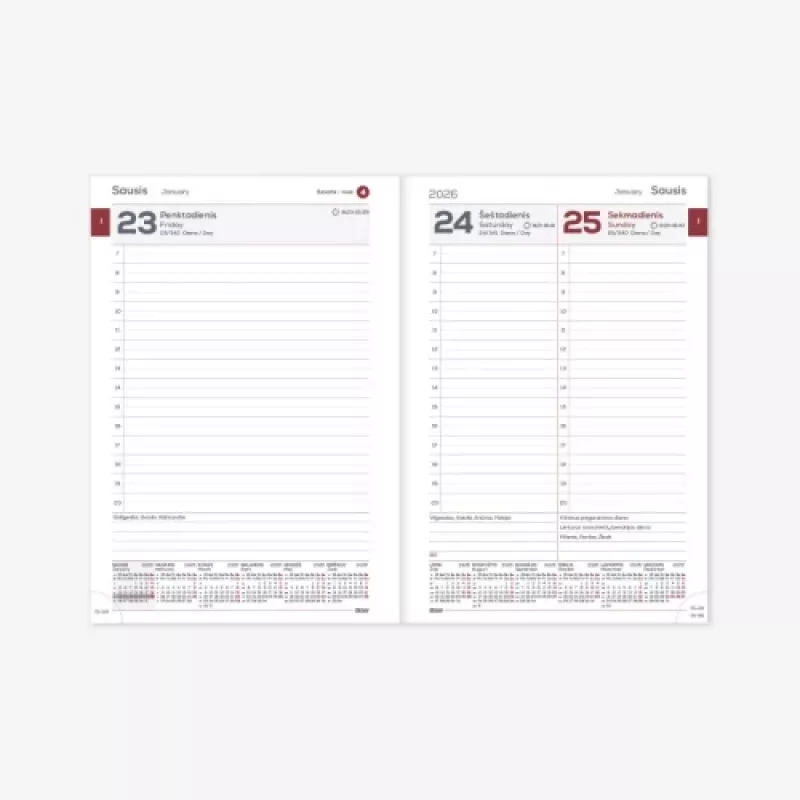 Planning notebook Buroodisain 241728-003 A5 green 2026 – dated planner, A5 size, yearly 2026