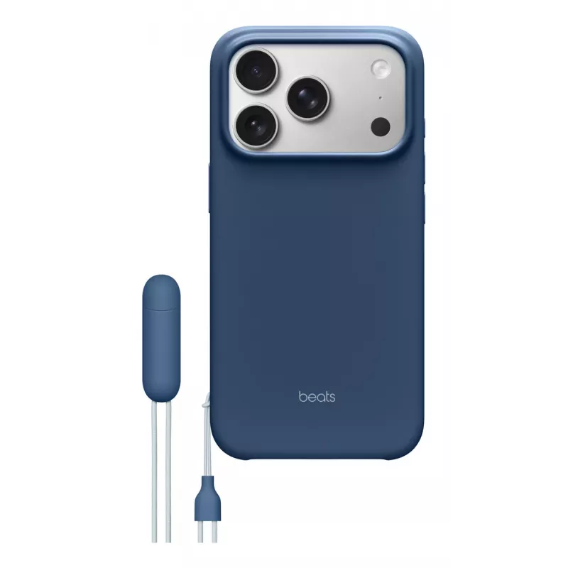 Protective Kickstand Case for iPhone 17 Pro by Apple Beats — MagSafe, Camera Control, fits 6.3 inch screen, Bedrock Blue (Pink)