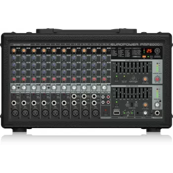 Behringer PMP2000D audio mixer 14 channels 2000W Black