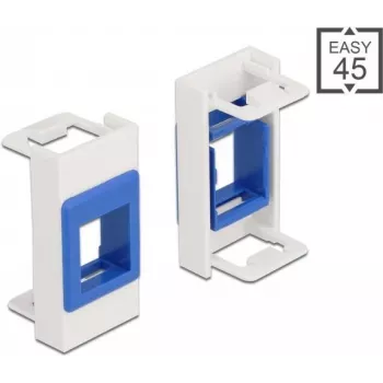 Keystone Holder DeLOCK Easy 45 Module 22.5 x 45 mm white blue