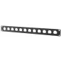 Lanview LVR1U-12D-BL 1U 19 inch Rack Panel with 12 Keystone Cutouts, Black