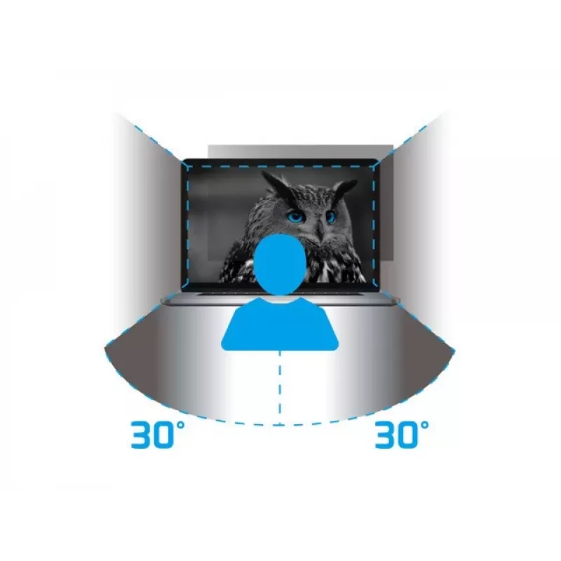 Frameless display privacy filter NATEC NFP-2118 for 27 inch (68.6 cm) 16:9 monitors, 598×337 mm, black