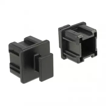 DeLOCK socket safety cover 64012 Black 10 pcs Polypropylene