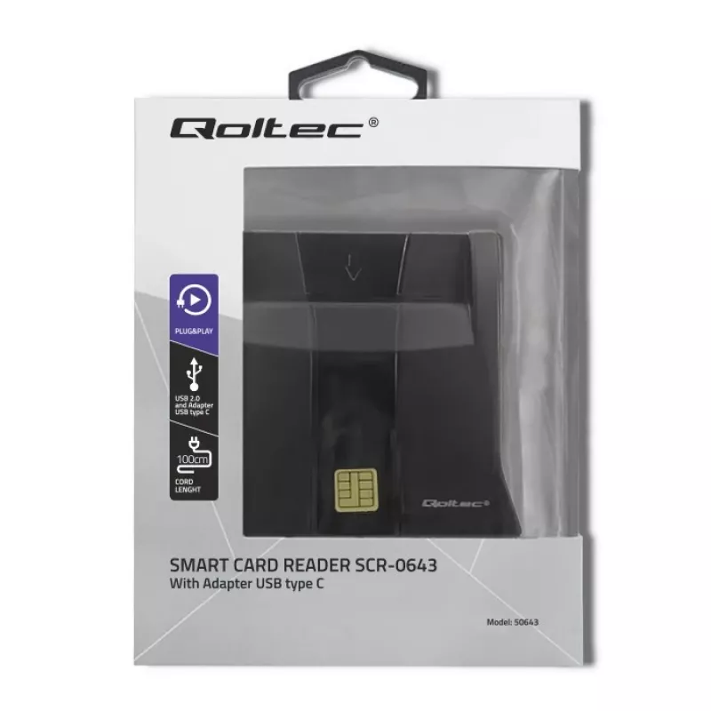 RFID reader Qoltec 50643
