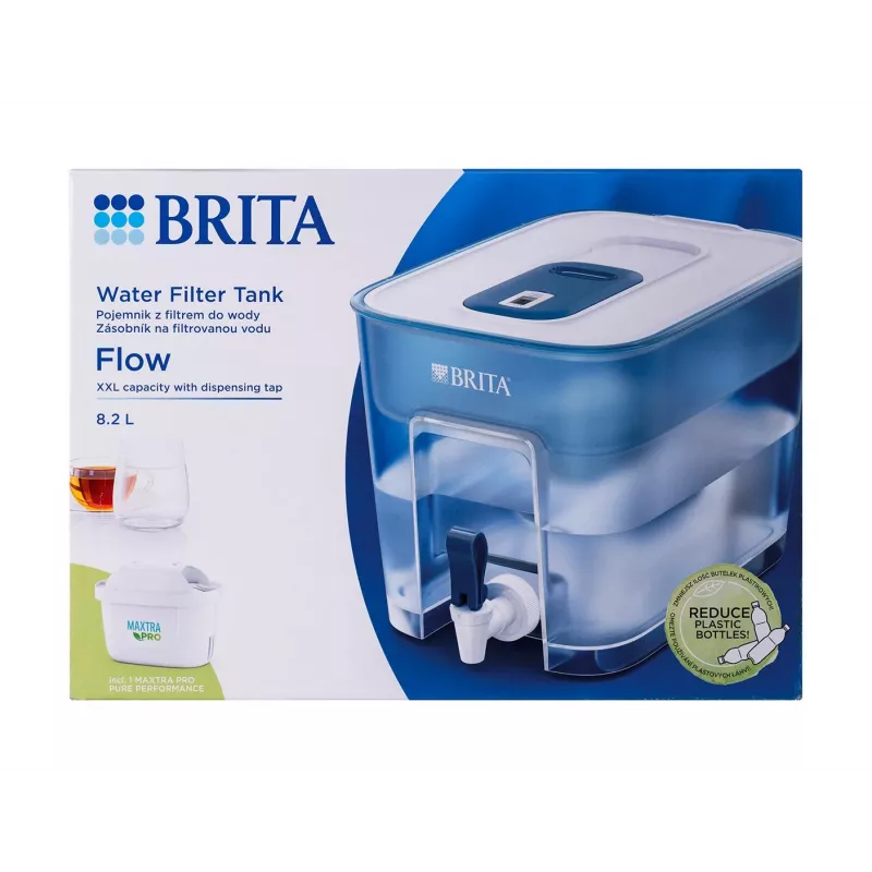 Dispenser water filter BRITA FLOW MAXTRA PRO Pure Performance — 8.2 L, blue, 220×214×304 mm
