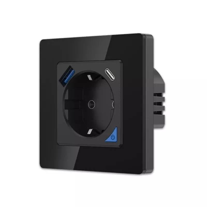 Wall socket set Extralink Smart Life Pro 230V with 1x USB-A and 1x USB-C