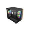 PC case Cooler Master Elite 481 Wood — dual-chamber mATX with natural wood design and dual tempered glass panels