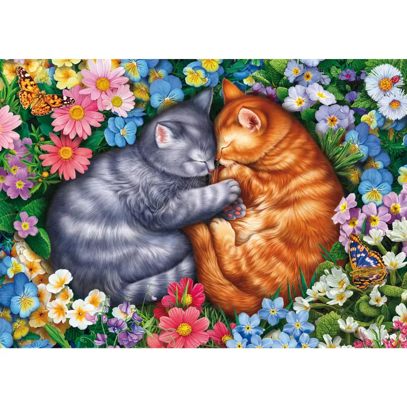 Jigsaw Puzzle schmidt spiele Sleeping Velvet Paws 1000 pieces