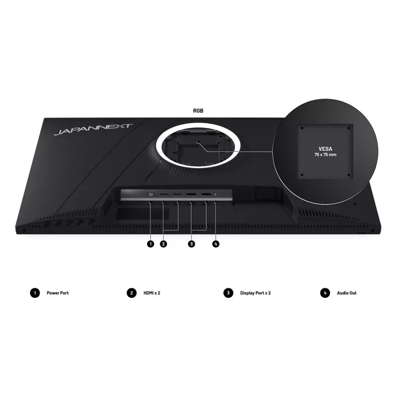JAPANNEXT JN-I270WQHD300F-HSP computer monitor 68.6 cm (27 inch) 2560 x 1440 pixels Wide Quad HD LED Grey