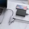 USB hub Aukey CB-H36 — 4-port USB 3.2 Gen 1 Type-A, host USB 2.0, 5000 Mbit/s, aluminium silver